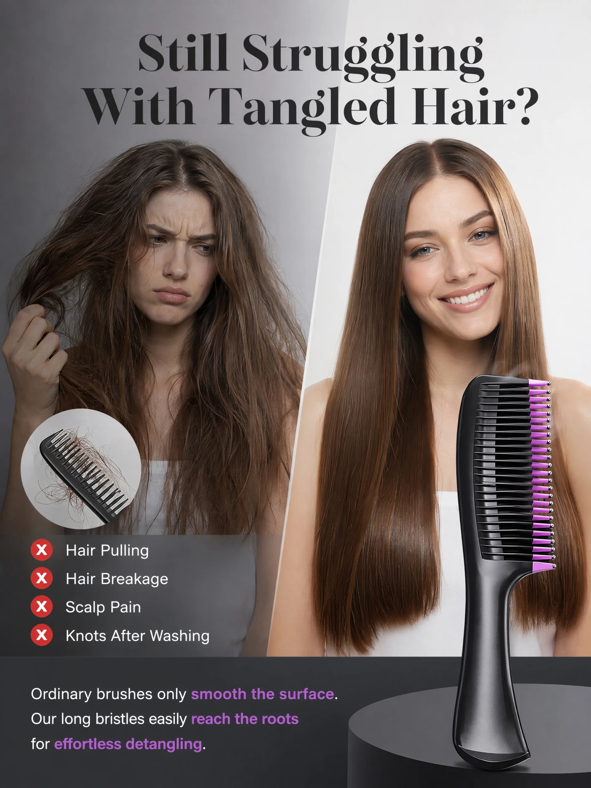 Elite Paddle Hair Brush – Gentle Detangling & Scalp Massage Sd84ee2eaf1c447598cd7f574234a9cc5u