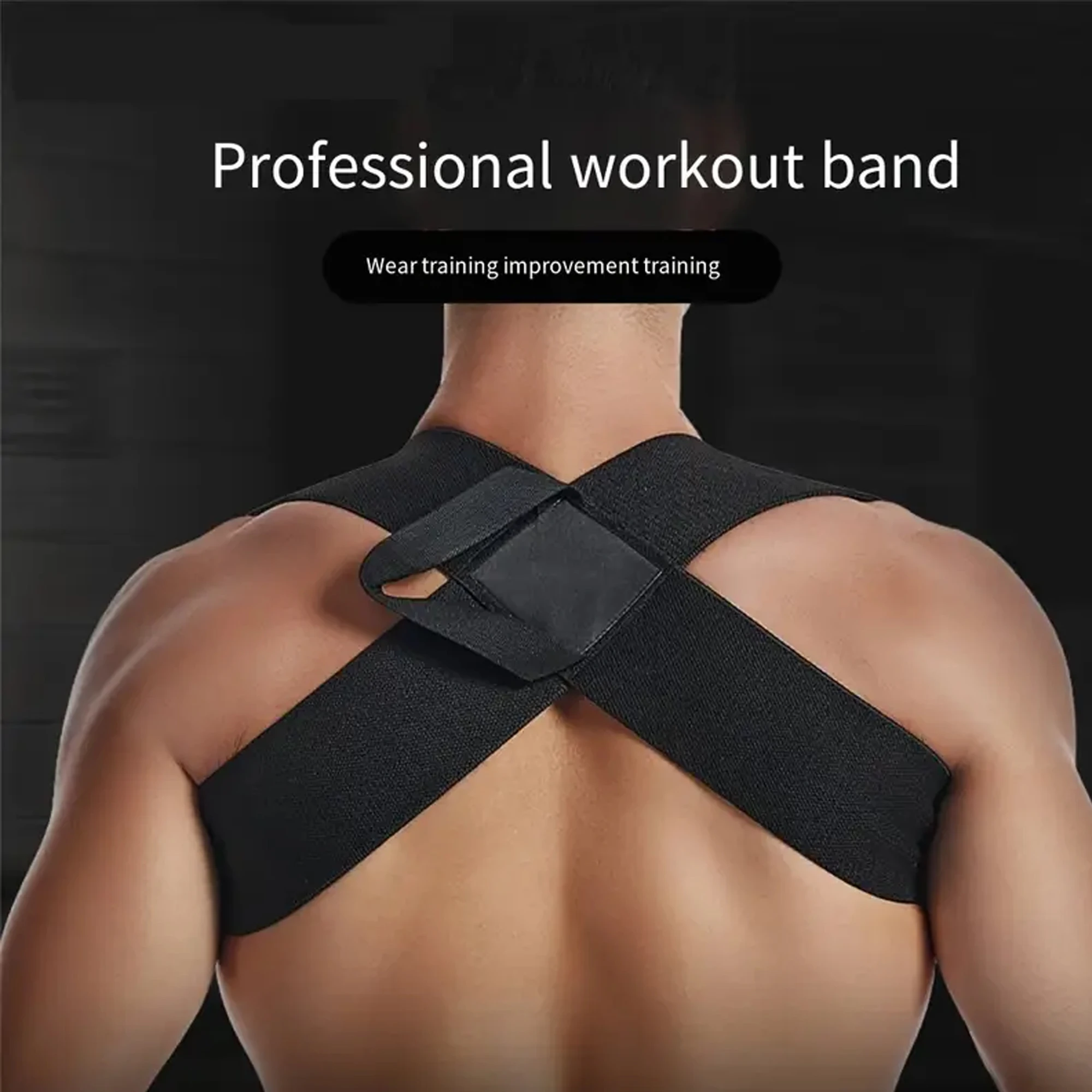 Open Shoulder Straps, Beautiful Back Correction Straps, Adult Men's and Women's Back Corrector, Fitness Shoulder Straps, Bench Press, Shoulder Push Training Straps to Improve Back Open Shoulders, Open Back, Hunchback Posture Correction Straps, Sweat-Wicking and Not Stuffy, Auxiliary Correction of Hunchback