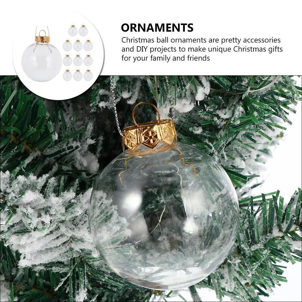 

12pcs Silver Christmas Ball Ornaments 10cm Decorative Hanging Balls for Xmas Tree Party Supplies Plastic DIY Gifts