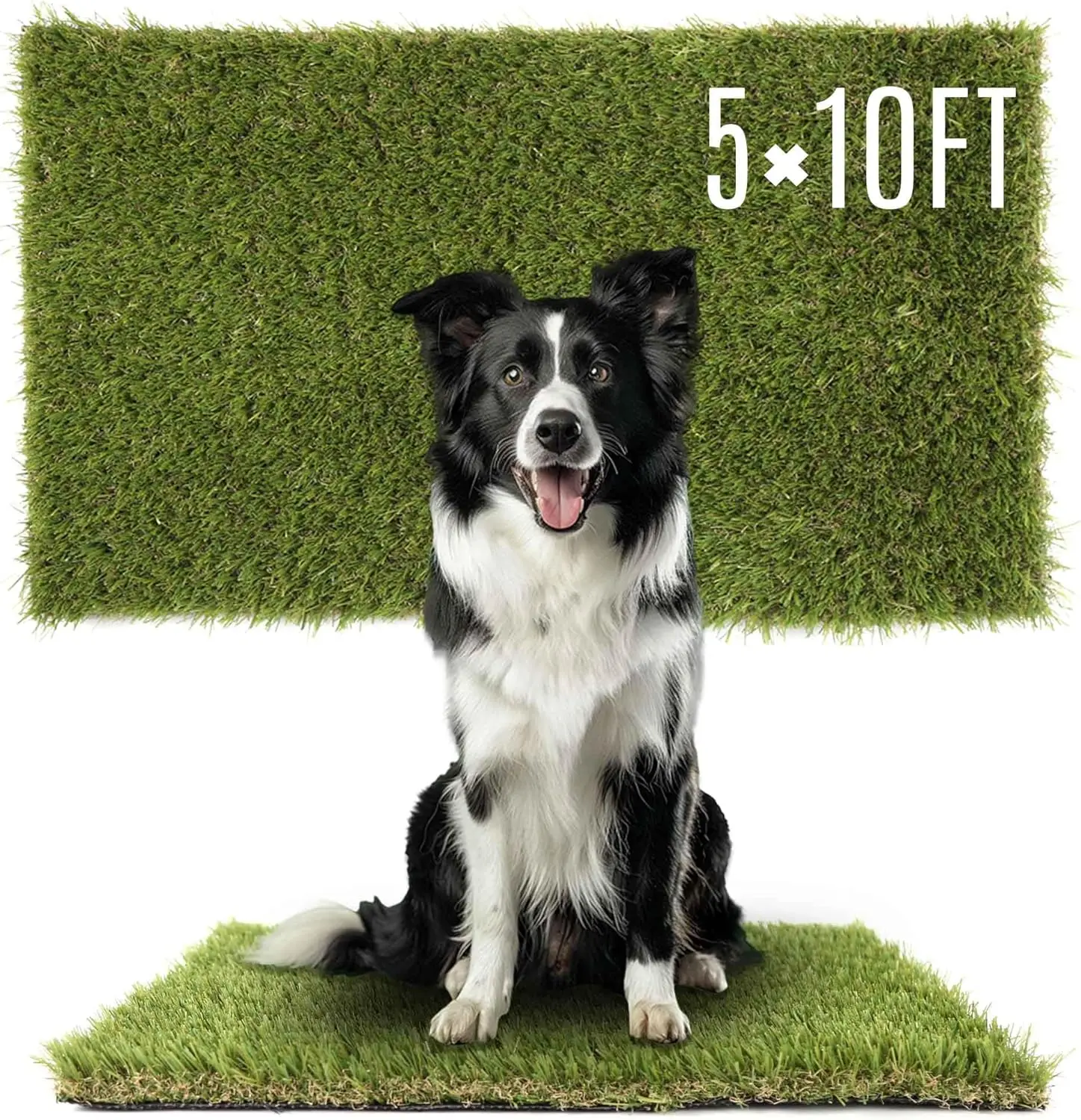 

1.38' Artificial Grass Turf 5 x 10 FT, Indoor Outdoor Garden Lawn Landscape Patio Turf Grass Rug, Dog