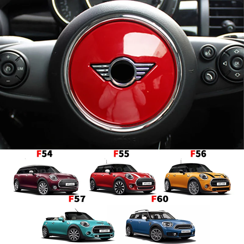 Car Steering Wheel Central Decorative Cover For MINI ONE Cooper S CLUBMAN F54 F55 F56 F57 F60 Countryman Interior Accessories