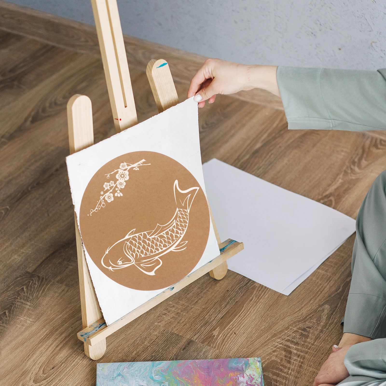 20pcs Round Painting Cardboard Colorful Handmade Boards Premium Paper Office Supplies Art Projects DIY Decorations