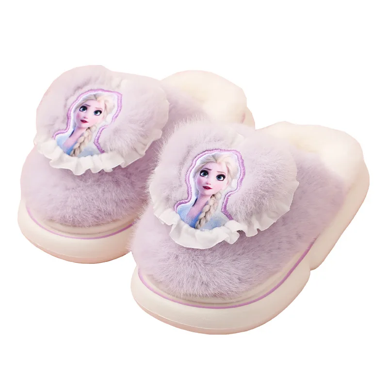 Disney girls princess cute frozen Cotton slippers non-slip soft bottom sports shoes for girl gift