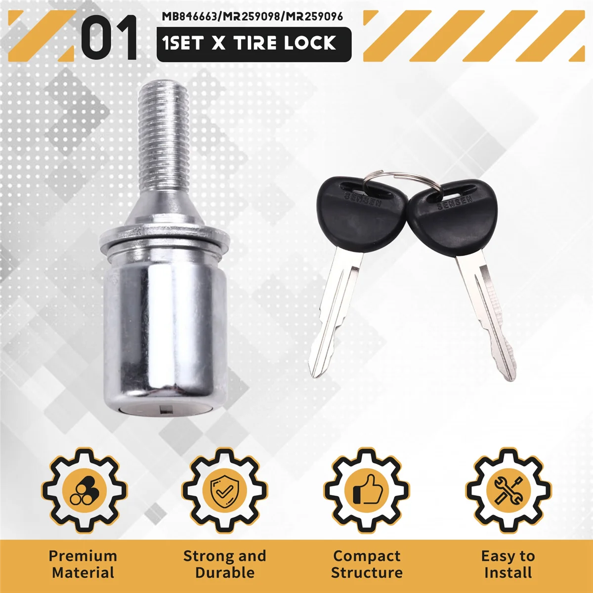NEW_MR259096 Car Spare Tire Lock for Pajero 1990-2003 4G72/4 4M40