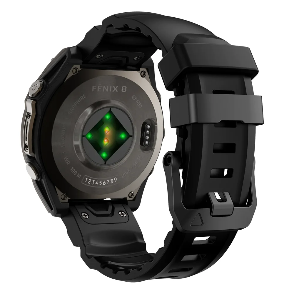22mm 26mm quick release silicone strap for Garmin Tactix 8 / Quatix 5 7pro Watch band Breathable Wristband Sport Replacement