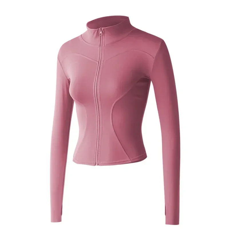 S-3XL Women\'s Tracksuit Jacket Slim Fit Long Sleeved Fitness Coat Yoga Tops with Thumb Holes Gym Jacket Workout Sweatshirts 2024