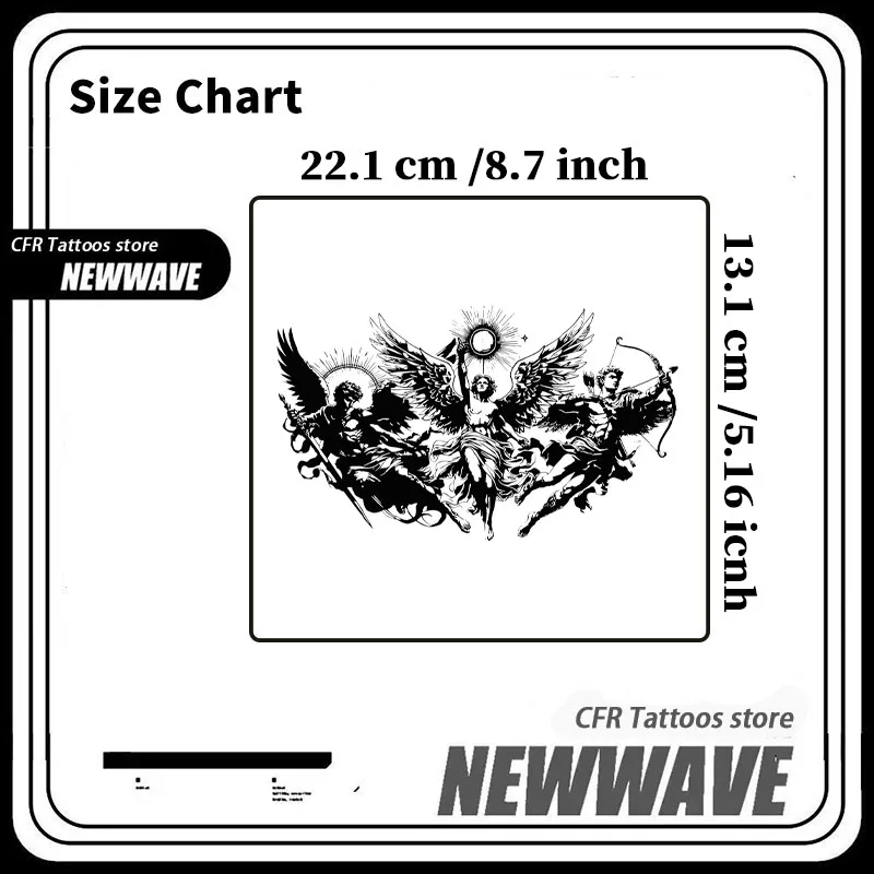 Greek Mythology Angel Herbal Juice Tattoo Sticker Fake Temporary Tattoos Sexy Adult Girl Tool New Toys for the Best Adolescents