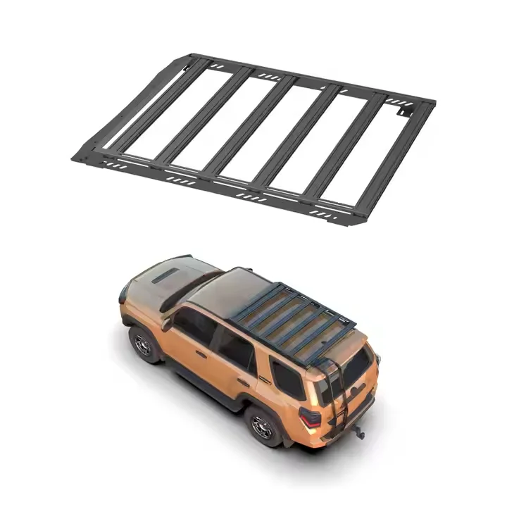SUV Steel Plus Aluminum Half Top Roof Rack For Toyota 4runner 2010-2022 Luggage Rack Steel Climbing Ladder Cargo Carrier