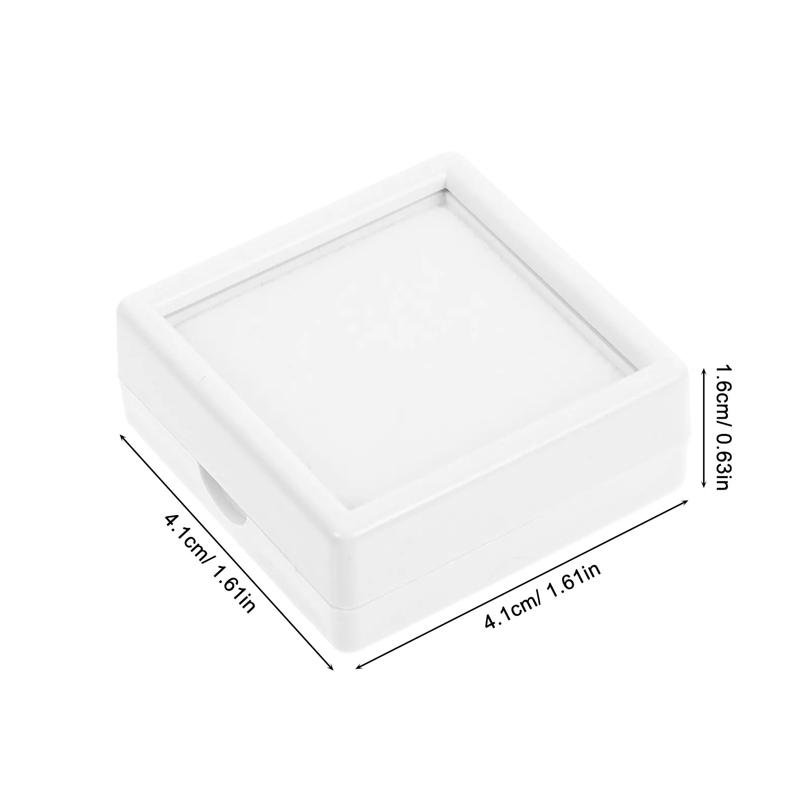6Pcs Display Boxes Clear Glass Cover Jewelry Display Container for Gems Rocks Minerals and Small Jewelry Pieces