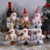 5-inch Santa Claus Standing and Hugging The Tree Christmas Tree Doll Pendant Christmas Party Decoration Gift Adornos De Navidad