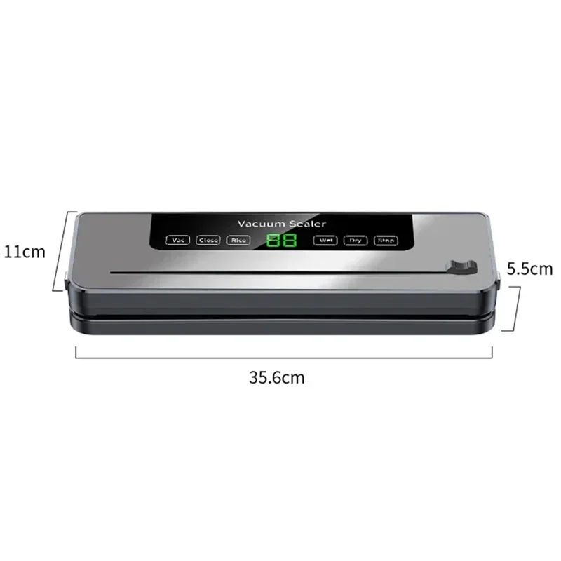 220V Food Vacuum Sealer Machine 5 Modes Dry and Wet Automatic Vacuum Sealer With 10Pcs Bags Home Kitchen Food Preservation