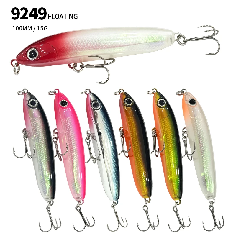 Topwater Pencil Lure 15g/10cm Floating Walk the Dog 3D Laser Swimbait Popper Pesca Wobbler Trolling Gear Crankbait Fish Tackle