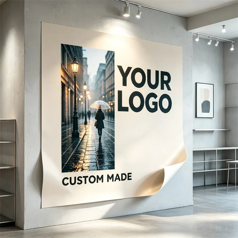 Any Size 100cm Custom Advertising Stickers Freely Customize Durable Self-stick Labels All Physical Stores Brand Marketing Layout