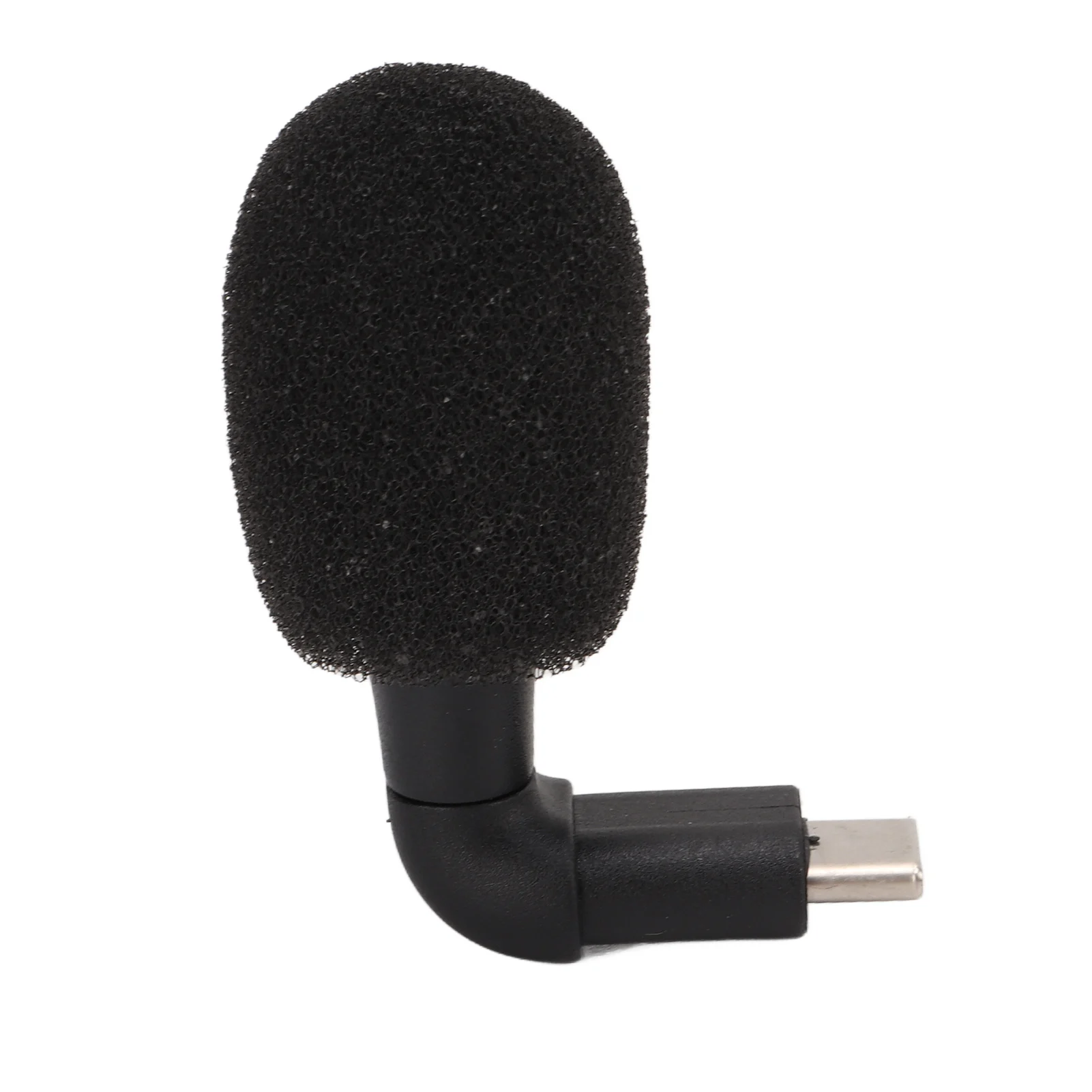 Type C Plug Mini Microphone Plastic High Fidelity 90° Angle Omnidirectional Mini Plug and Play Microphone for Video Conference