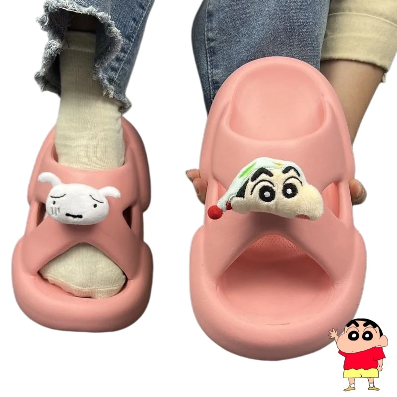Summer New Crayon Shin-chan Creative Cute Fashion High-looking Slippers Thick-soled Indoor Non-slip Soft-soled Slippers Ins Gift