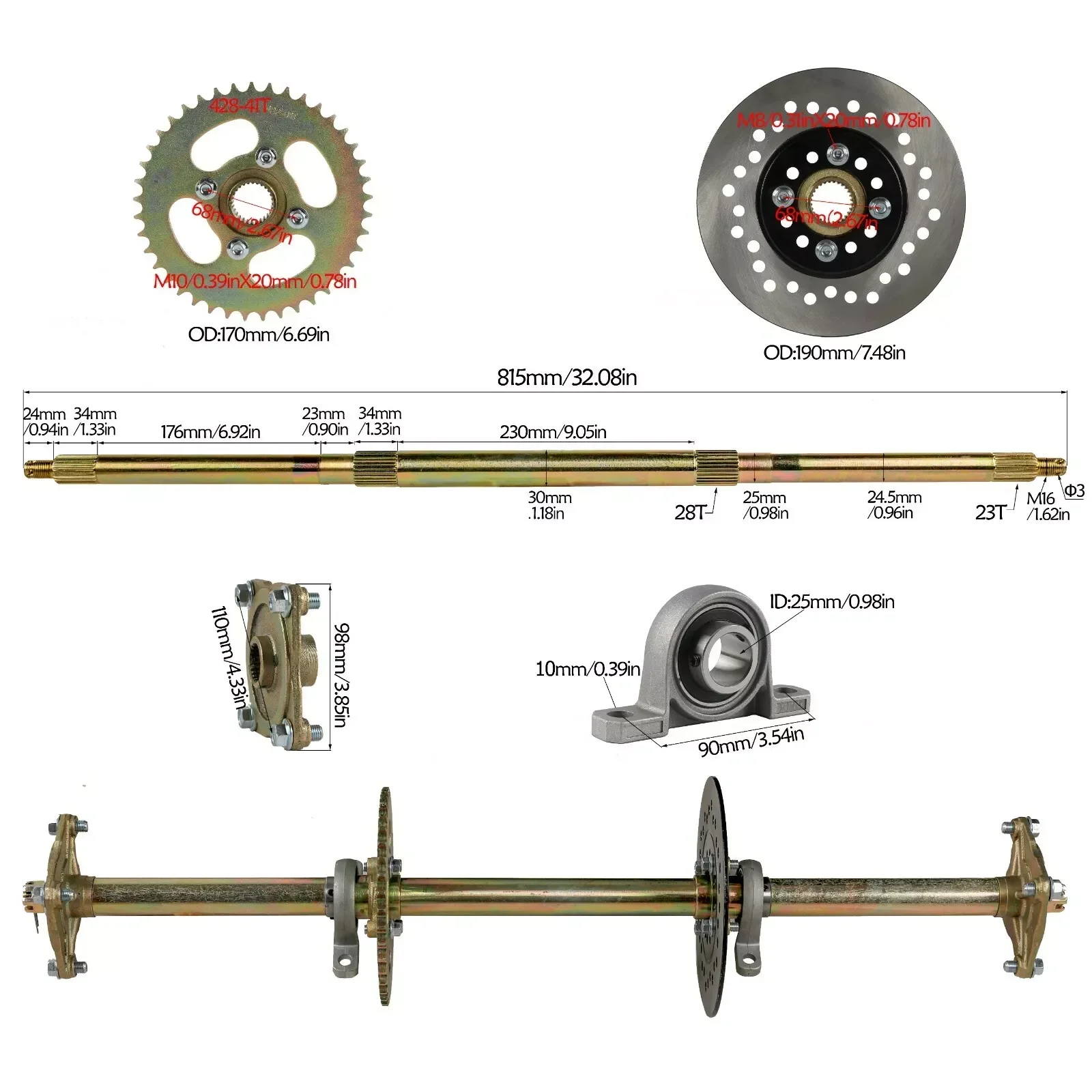 Complete Go Kart 2 Pack 16x8-7