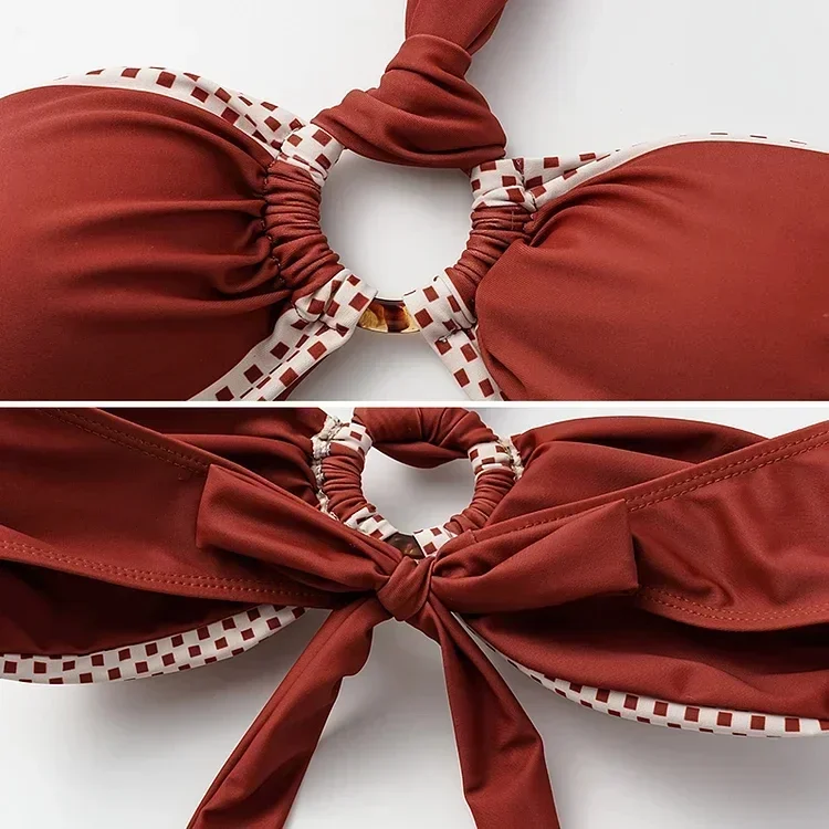 2024 สไตล์ชาติพันธุ์พิมพ์ชุดว่ายน้ํา One Piece ชุดว่ายน้ําผู้หญิง Beachwear Clearance ขายส่ง