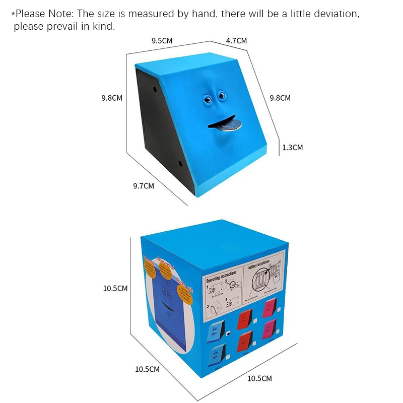 Novità Face Bank Coin mangiare salvadanaio salvadanaio salvadanaio collezione monete banca
