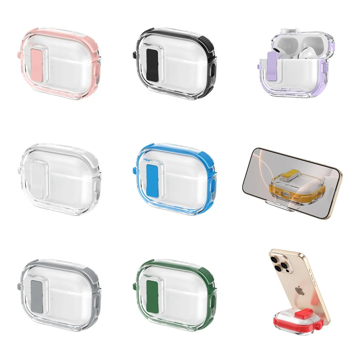 capa-para-airpods-pro-3-com-suporte-para-celular-capa-para-fones-de-ouvido-capa-para-airpods-4-com-trava-de-seguranca-capa-protetora-para-airpods-pro-2