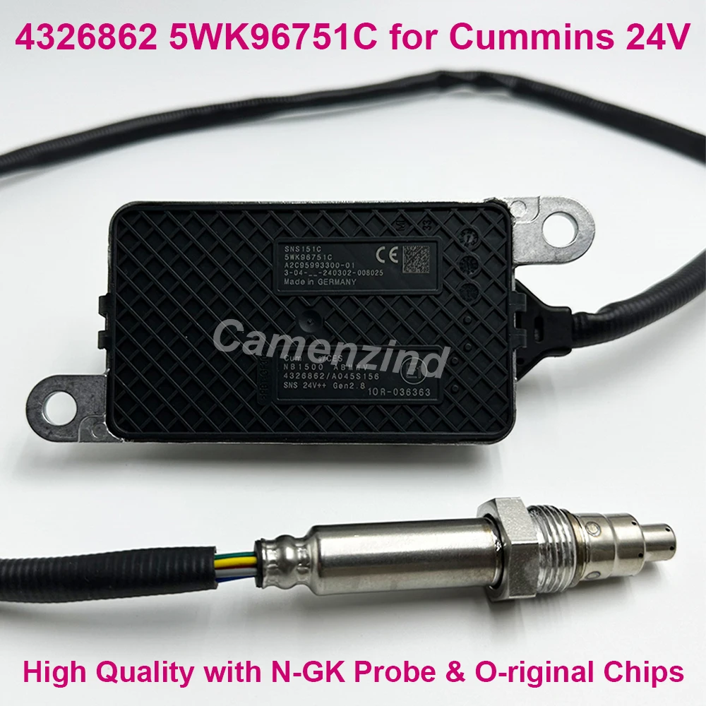 

4326862 5WK96751C A2C95992900 Новый высококачественный зонд чипов Датчик оксида азота NOX Датчик для двигателя CUMMINS 4326862RX 24 В