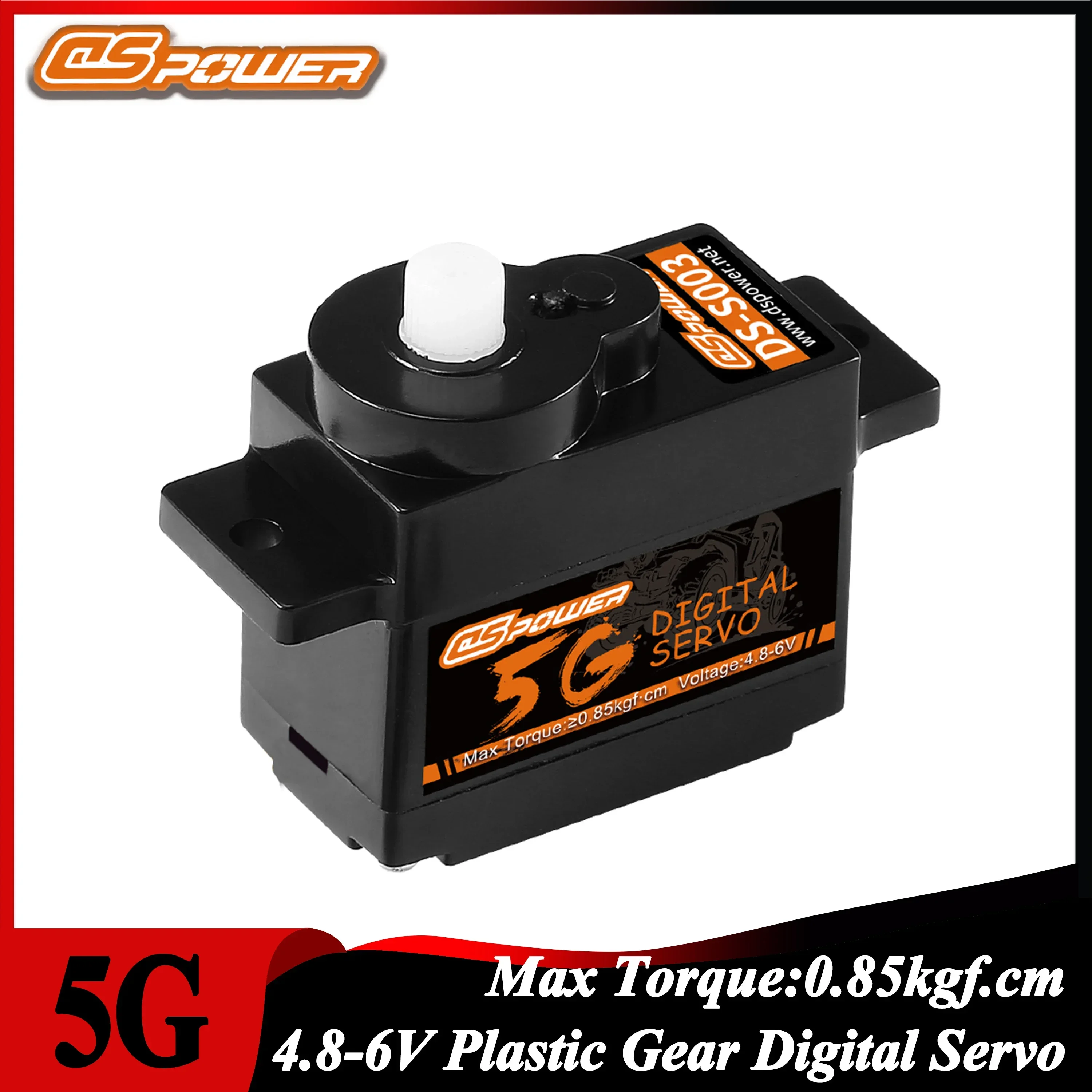 DSpower 5g 0.85kg Torque Plastic Gear Micro Digital Servo for RC Car Plane Helicopter Fixed-wing Robot WLtoys k969 k989 k999