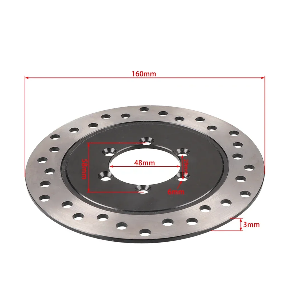 160mm 6 buracos motocross freio a disco acessórios para 50cc 70cc 90cc 110cc 125cc quad atv scooter go kart bicicleta da sujeira