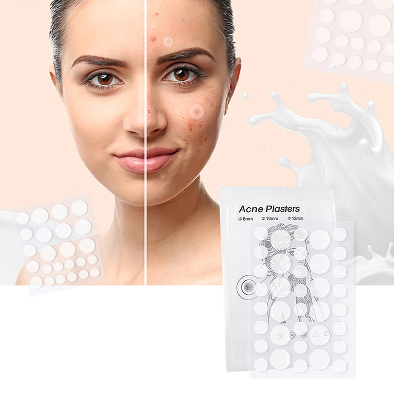 24 Stück/36 Stück runde Hydrogel unsichtbare Akne Aufkleber Hautpflege Aufkleber Make-up-Tool