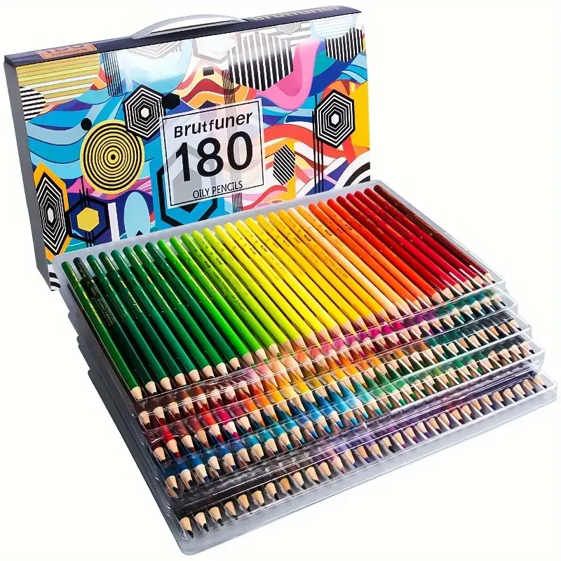 Brutfuner 48/72/120/160/180 Colours Oil Colored Pencil Set Art Drawing Special Color Lead