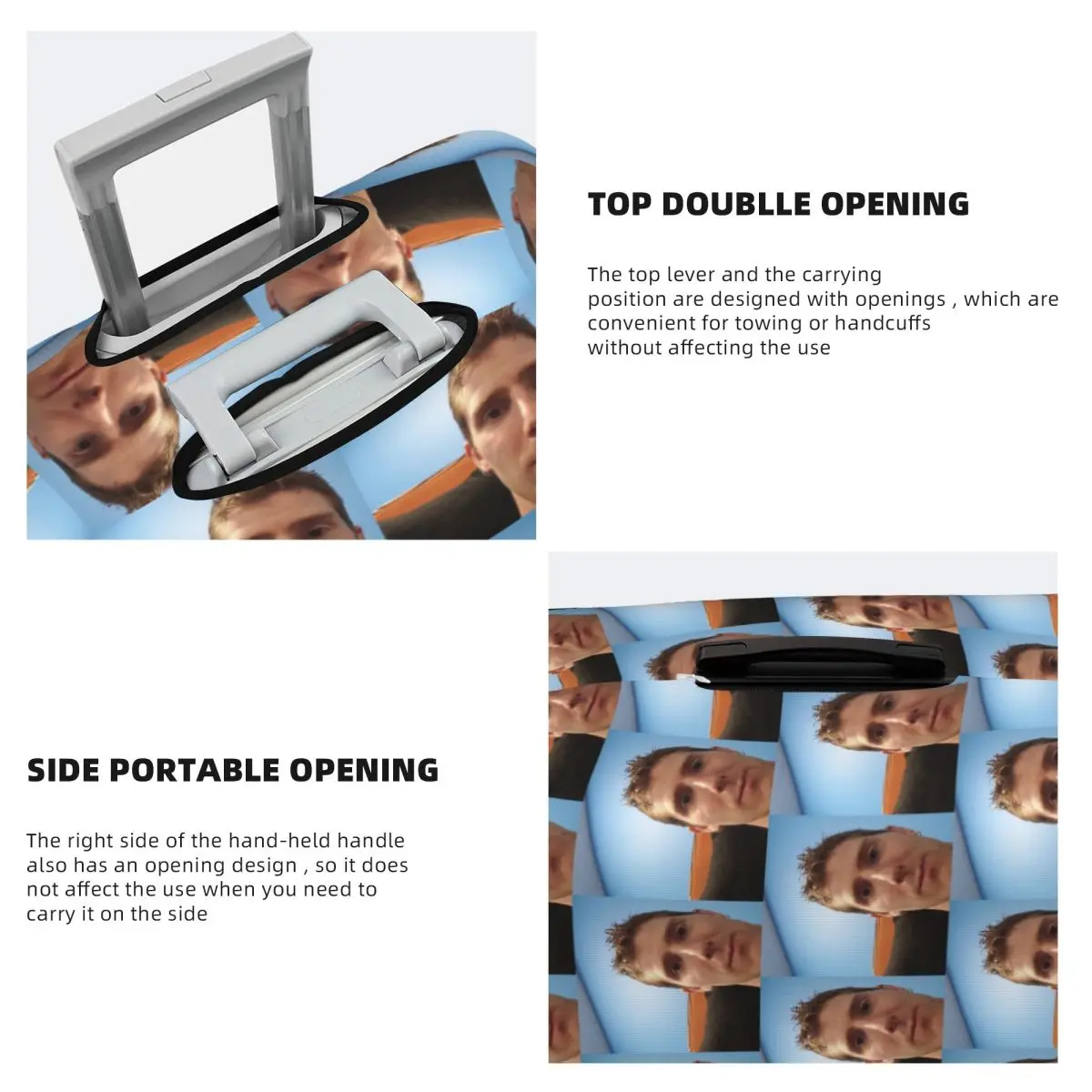 Linus Etch Tips Penutup Koper Pelindung Penutup Pelindung Bagasi Perjalanan Elastis untuk 18-32 Inci