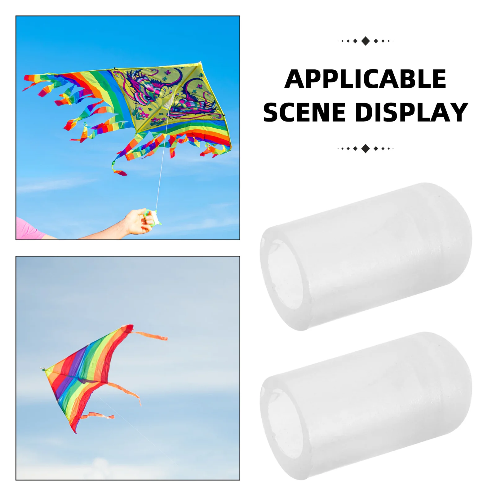 20 stuks duurzame plastic vliegerstangdoppen DIY frame vervangende onderdelen eenvoudig te installeren bulkset voor buiten vliegerondersteuning topper