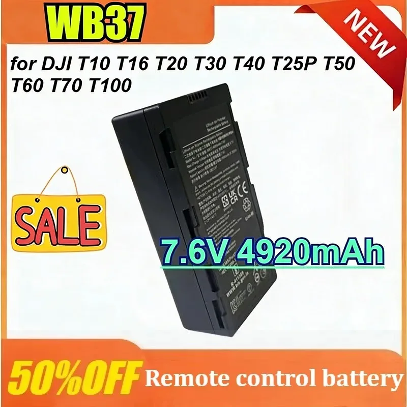 

WB37 7.6V 4920mAh Battery for DJI T10 T16 T20 T30 T40 T25P T50 T60 T70 T100 Remote Control Battery Drone Controller
