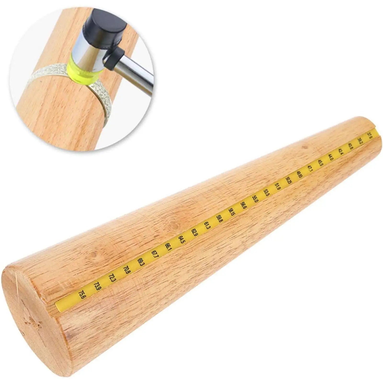 Wooden Bracelet Bangle Shaping Mandrel Jewellery Making Tools Sturdy Round Adjust Bracelet and Measurement Sizer Wrapping Tool