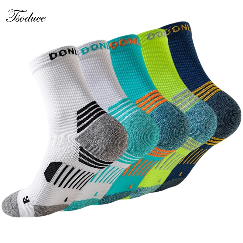 

Professional Running Socks Men Women Thick Towel Bottom Breathable Mesh Arch Support Cushioned Sports Socks for Marathon Gym