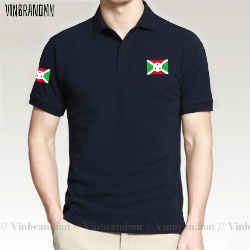 Army Burundi Burundian East Africa BDI BI Short sleeve Polo shirtscotton casual Breathable Slim Fit High Quality Business shirts