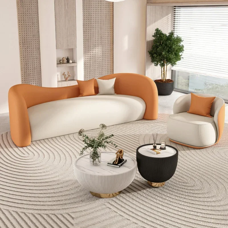 Nordic cream style living room sofa small apartment household Internet celebrity sofa bed and breakfast beauty salon rest