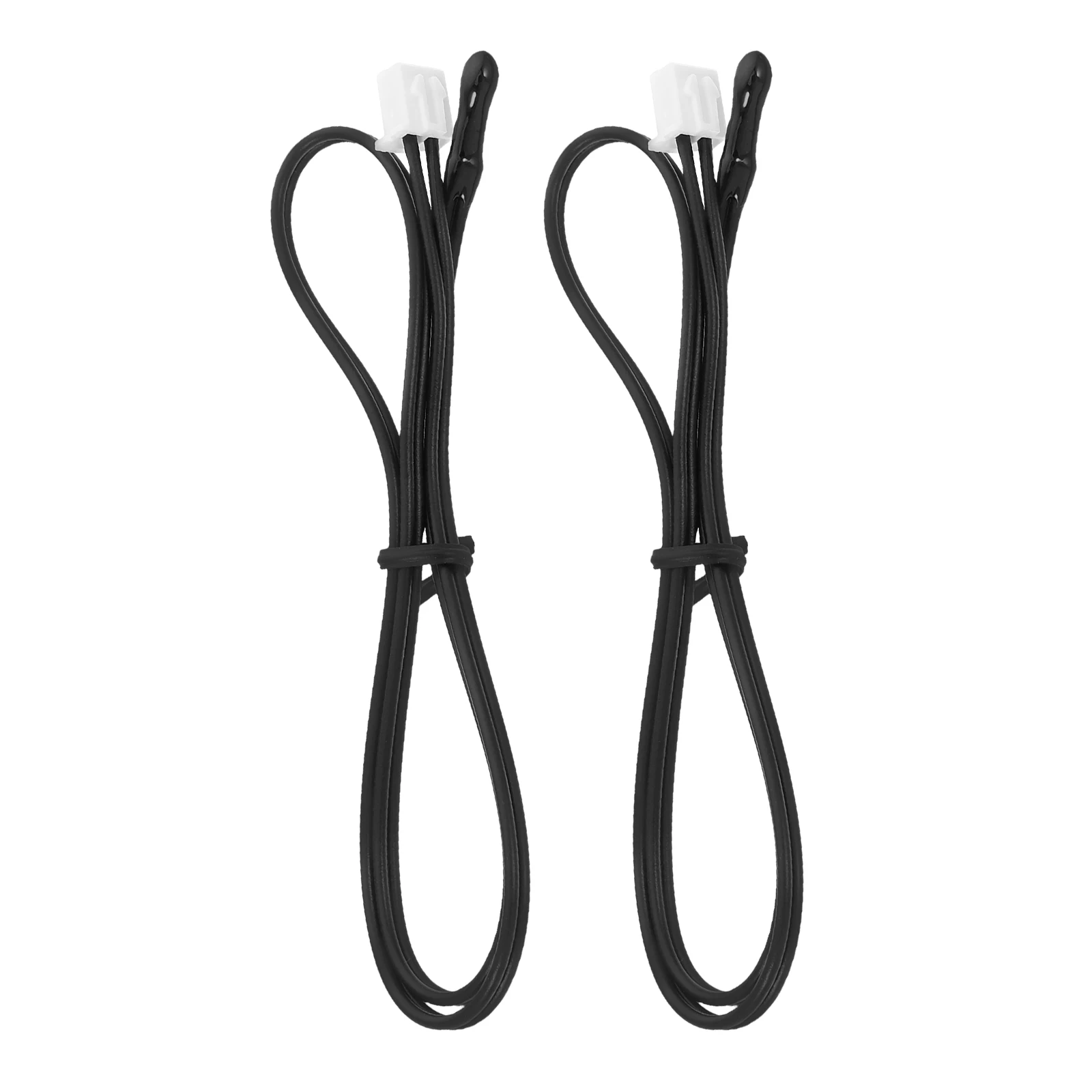 2pcs Universal Air Conditioner Temperature Ntc Probe Waterproof Fast Response Rubber Head Wide Compatibility Hvac Repair Digital