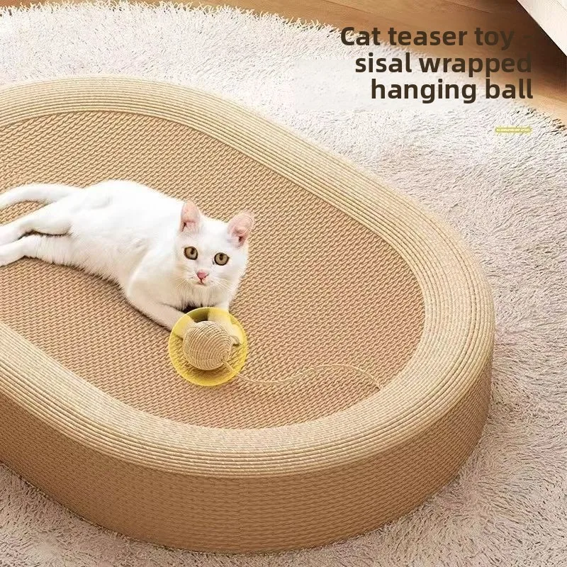 

Сизалевая когтеточка для кошек, износостойкая, многофункциональная, лежанка для котят, диван-лежанка для питомцев, игрушка для ухода за когтями, на все сезоны