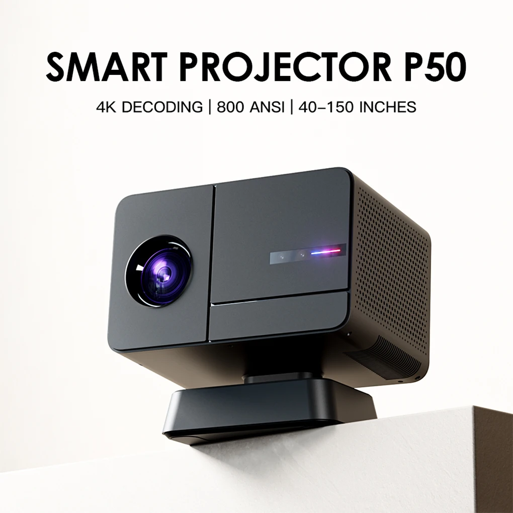 Projetor doméstico HD 1080P com autofoco e 30 °   Projetor Inteligente AX de Ângulo Ajustável P50