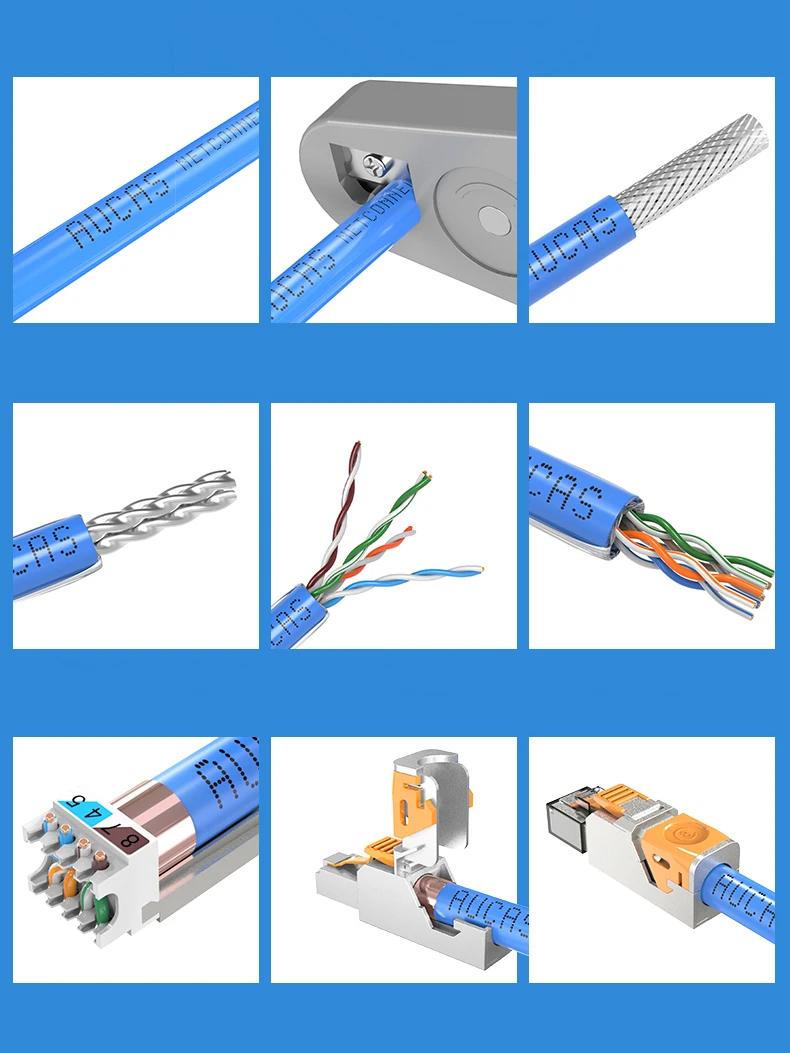 ZoeRax Cat8 Cat7 Cat6A RJ45-Stecker 40Gbps Abgeschirmter Ethernet-Stecker Werkzeugfreie Verbindung für 22-26AWG STP-Kabel – Detail 8