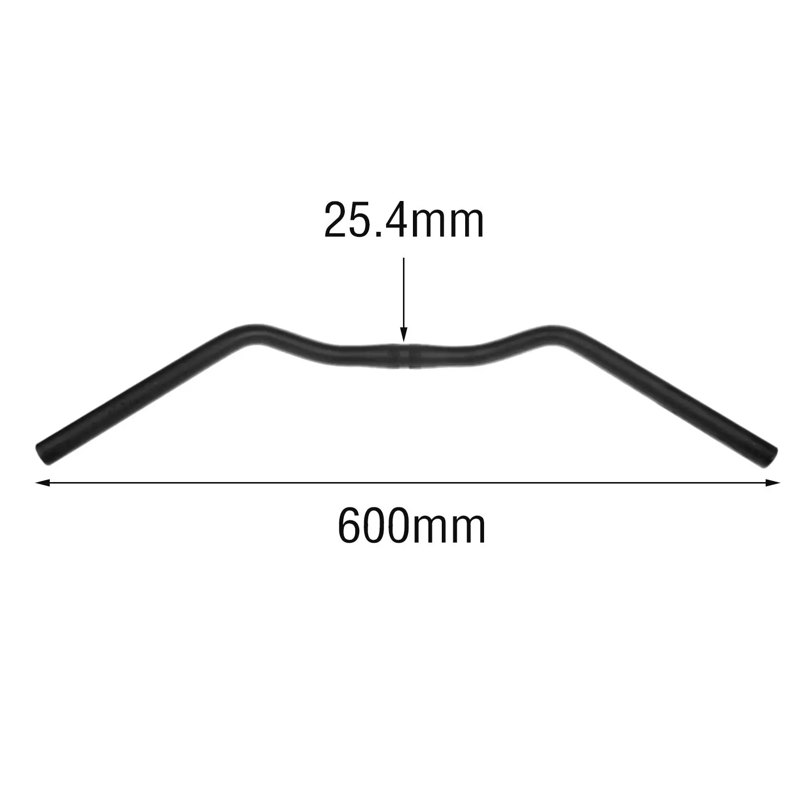 Retro Aluminum Alloy Mountain Bike Handlebar Road Riser Bar Bent Bent Bar Cycling Handle Bar 25.4 x 600mm