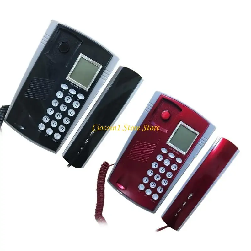 A3PC KX~071 Corded Telephone with LCD Display Landline Phone Support Wall Mount and Desktop Telephones LCD Display and Redail