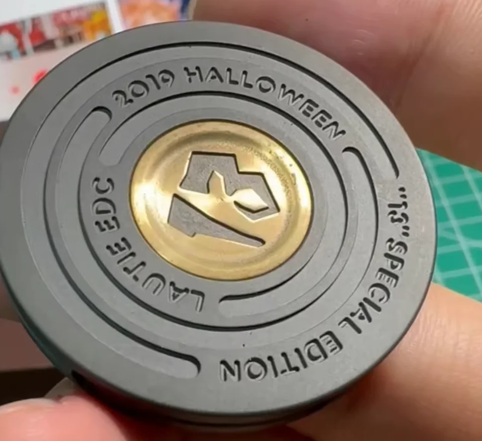 USED EDC Lautie Zirconium+Brass Flame Magic Coin Halloween Limited Edition Decompression toys