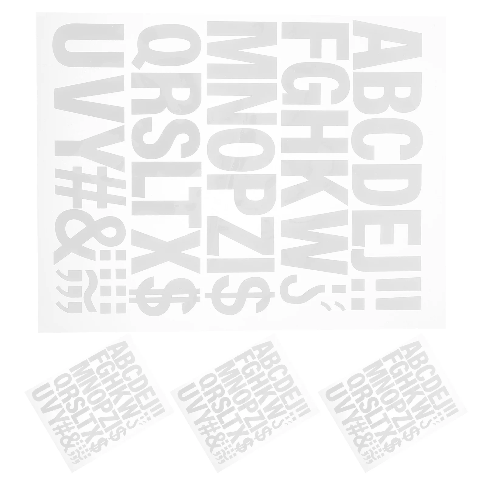 

4 Sheets Heat Transfer Vinyl Letters Iron on Alphabet Patches for T Shirts Hats Bags DIY Creative Designs Smooth Adhesion