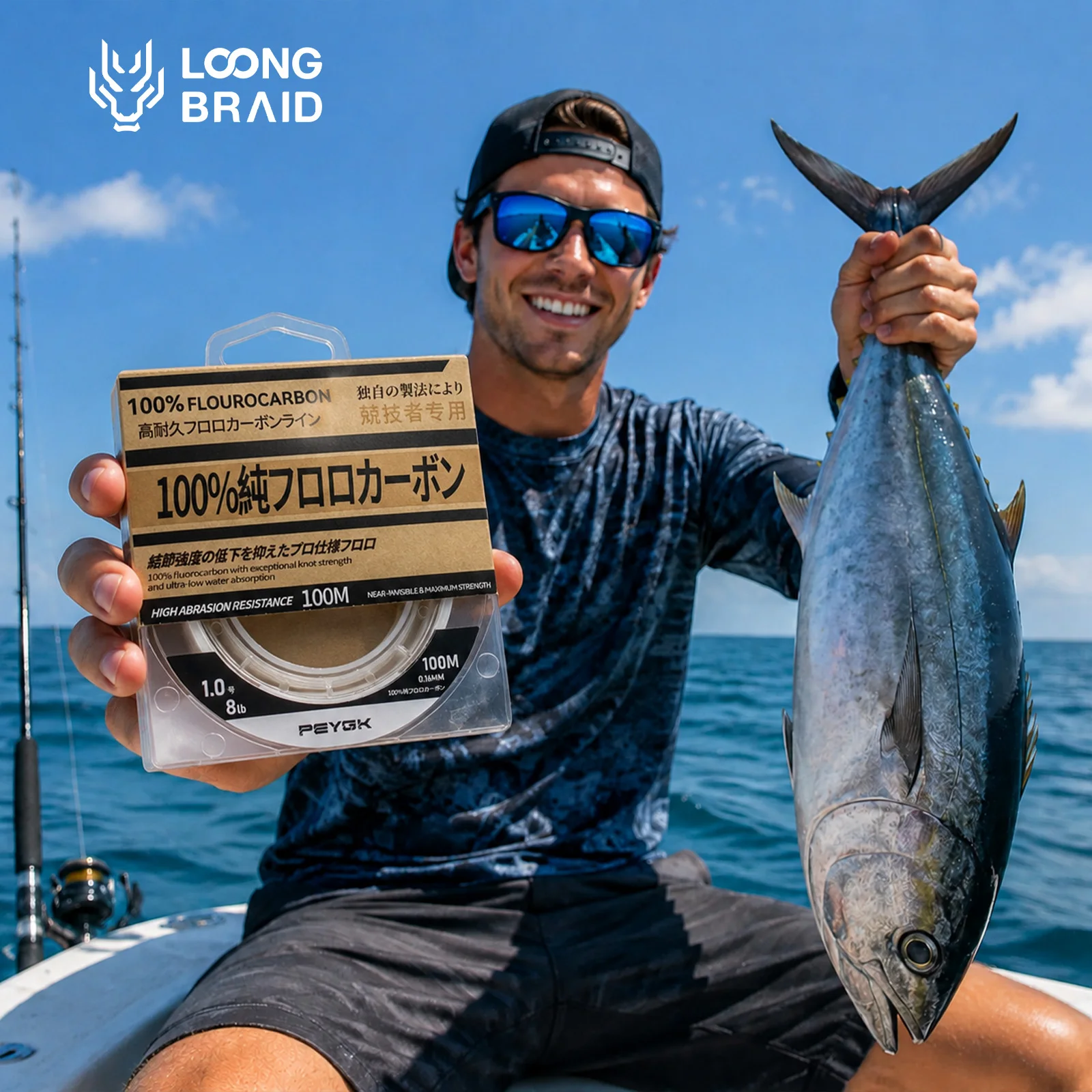 100M/109YDS 100% Fluorocarbon-Schnur Monofilament-Angelschnur Unsichtbar Unter Wasser 5,4-14,0Kg Süßwasser-Angelzubehör – Detail 7