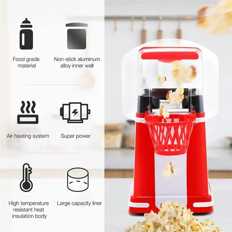 B51CNEW! Hot Air Popcorn Popper Maker Automatic Butter Kitchen Movie Christmas 220V EU Plug