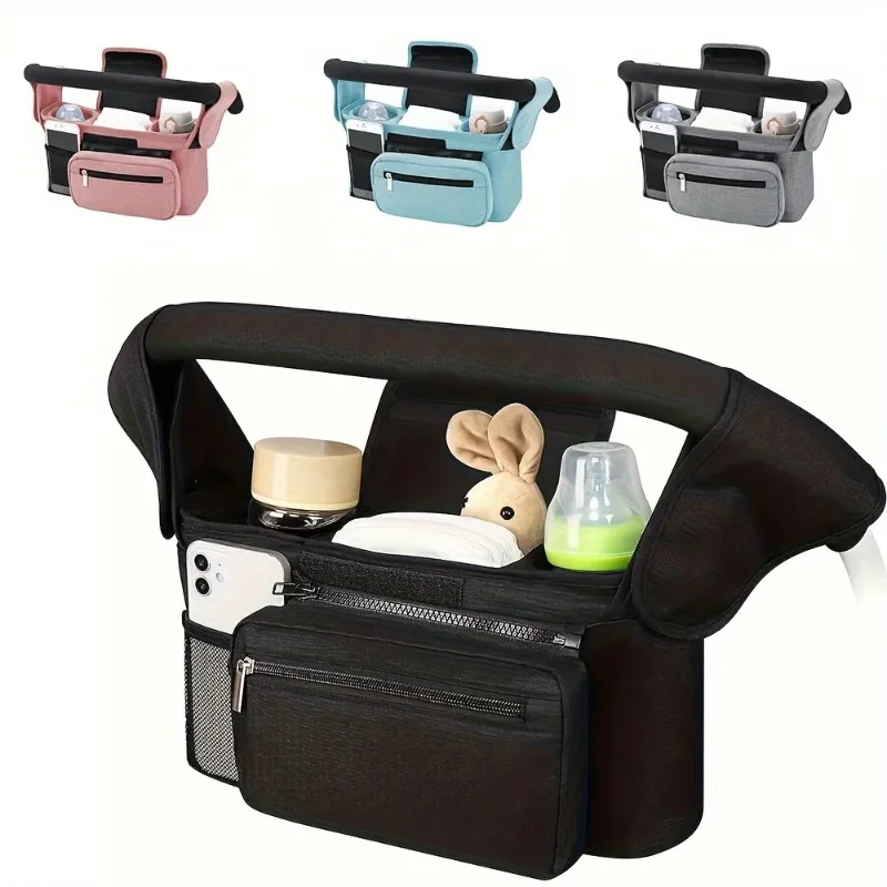 Baby Stroller Manager With Non-slip Strap And Insulated Cup Holder  Mobile Phone Baby Stroller Bag  Suitable For Uppababy