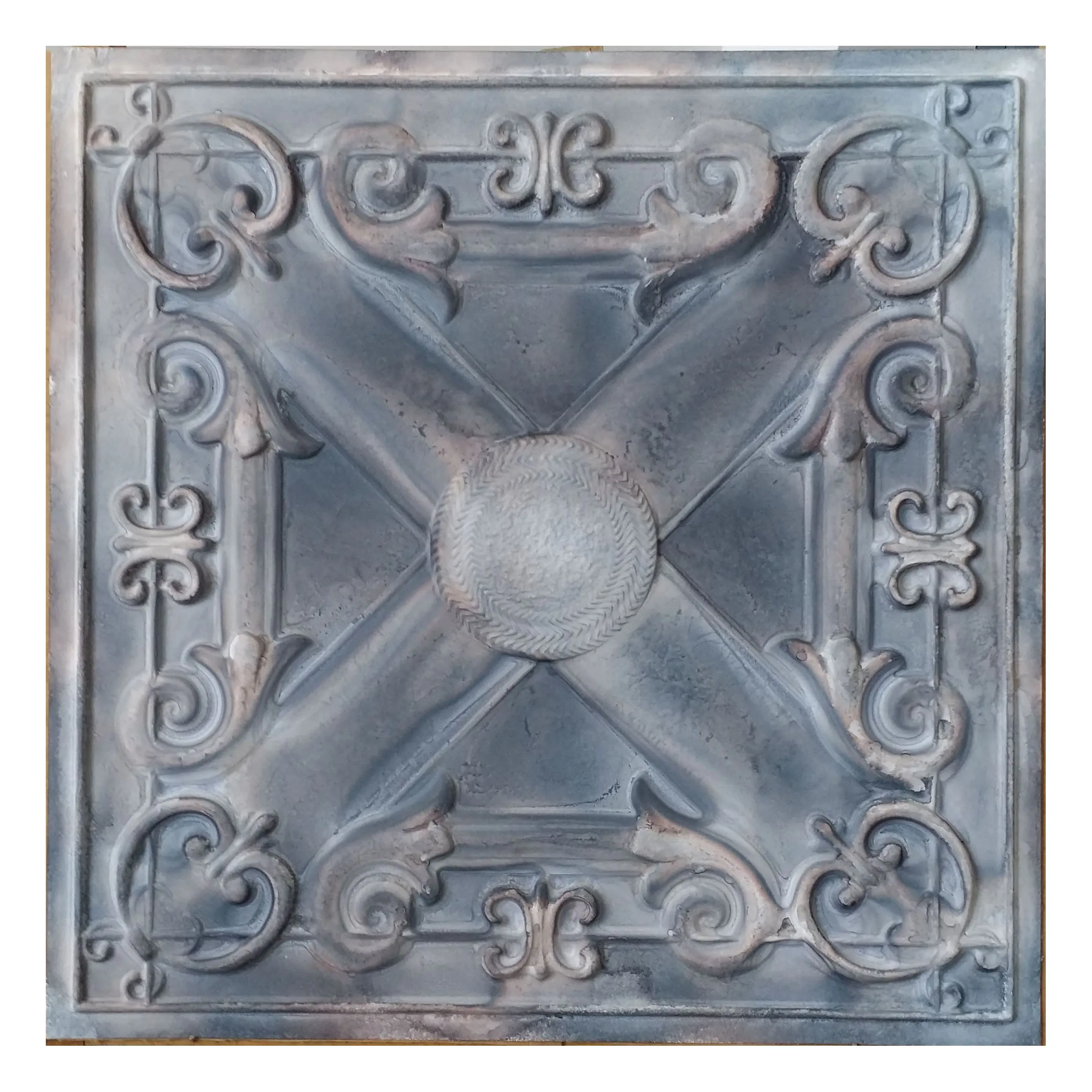 False tin Ceiling tile cafe pub restaurant well ceiling panels PL22 old wood gray 10pcs