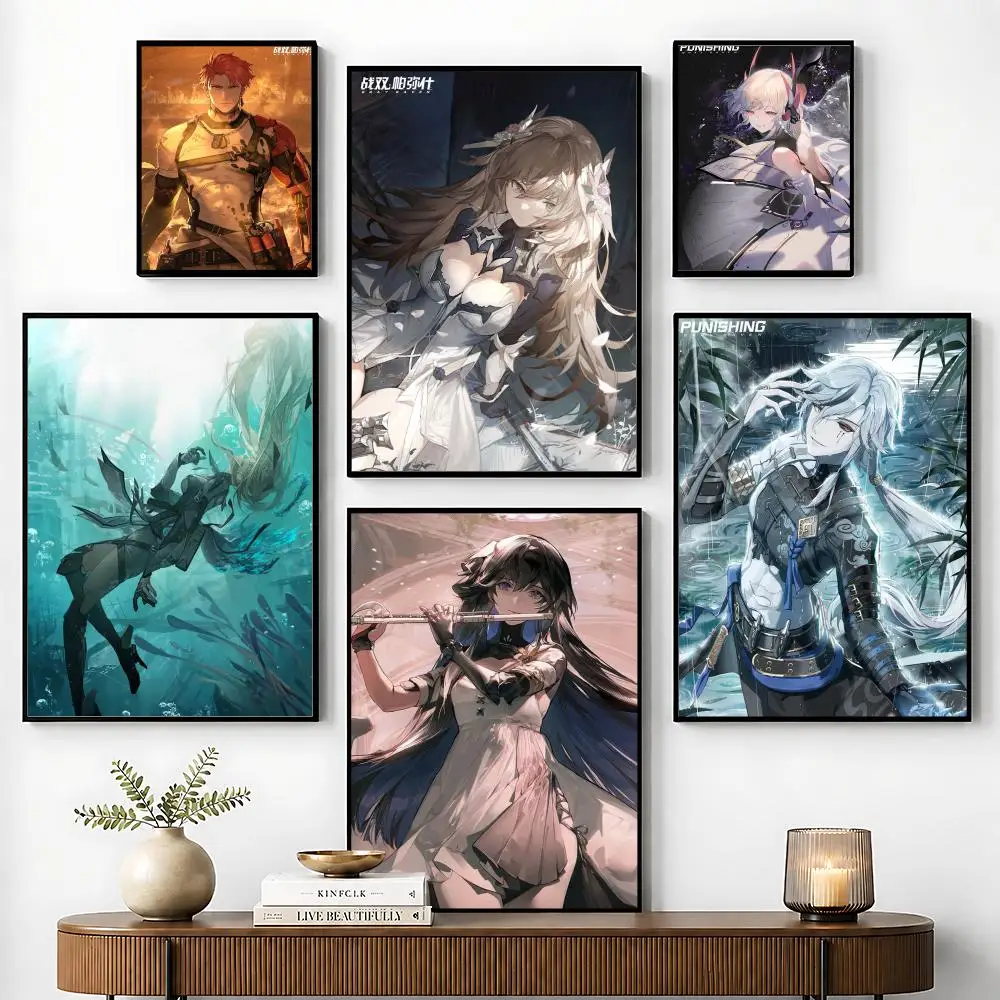 P-Punishing Gray Raven Poster Perfect Sticker Self Adhesive for Office Home Theater Wall Art Decor Fancy Gift