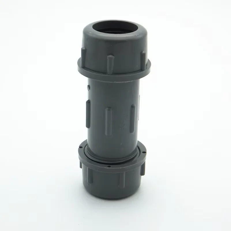 1-10PCS Grey I.D 20mm-63mm PVC Pipe Connectors Garden Irrigation Water Supply Tube Straight Quick Fitting Tube Adapter