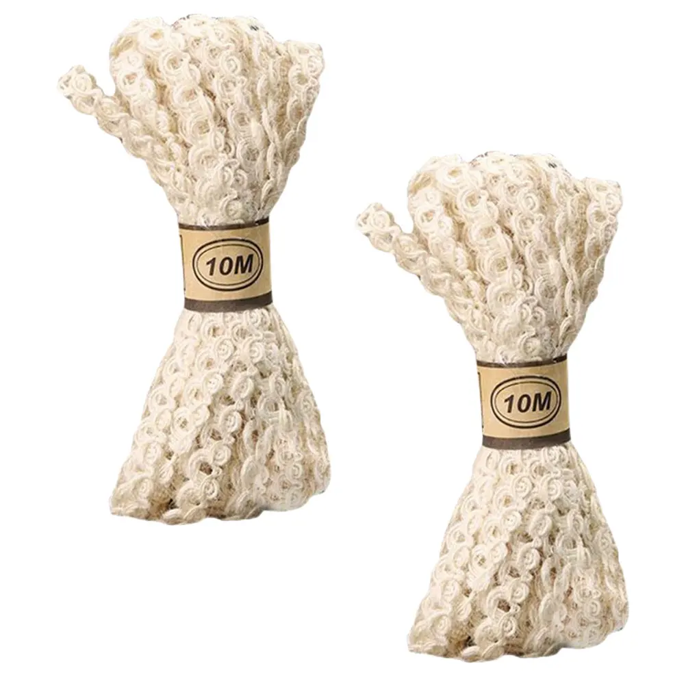 

Linen Ribbon for Gift Box Packaging Cream White Custom Length DIY Crafts Wedding Birthday Floral Striped Webbing